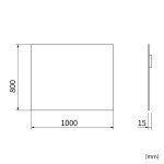 Erga Rectangle, obdélníkové zrcadlo 100x80 cm, ERG-V01-RECTAGLE-8010-CL