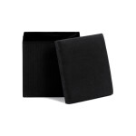 Taburet s úložným prostorem, černá manšestrová látka