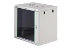 Digitus Dynamic šedá / Nástěnný rozvaděč / 19" / 12U / 607x600x450 mm / skleněné dveře / IP20 (DN-37108)