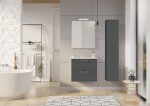 Koupelnová sestava s umyvadlem Ceramia Lea 61,5x55x41,7 cm antracit LEASET60A LEASET60A