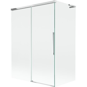 MEXEN/S - Rox L vanová zástěna 2-křídlová posuvná 120 + 70 x 150, transparent, chrom 8C9L-120-070-01-00