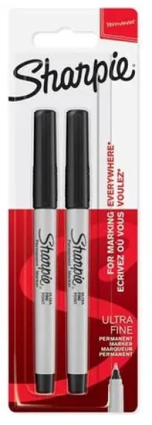Sharpie Popisovač permanentní černá 2ks / špičatý hrot / velmi tenký (1985878)