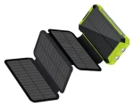 RealPower PB-20000 Solar černá, zelená / Powerbanka 20000 mAh / Solární panel / Bezdrátové nabíjení 5W (439608)