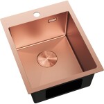 MEXEN - Solix ocelový dřez 1-bowl 400 x 500 mm, měď 6406401000-65