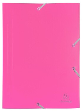 Exacompta spisové desky s gumičkou - růžové