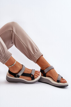 Dámské sandály na platformě a klíně Big Star NN274A054 šedé 36