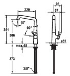 Dřezová baterie KWC KIO, 125201, Decor Steel 125201
