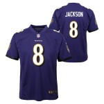 Nike Dětský dres Baltimore Ravens NFL Lamar Jackson #8 Game Youth Fialová (YOUTH)