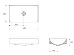 CERSANIT - Umyvadlová mísa na desku INVERTO 60 obdélník K671-008