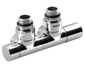 SAPHO - TWIN připojovací sada ventilů pro středové připojení, chrom CP401S