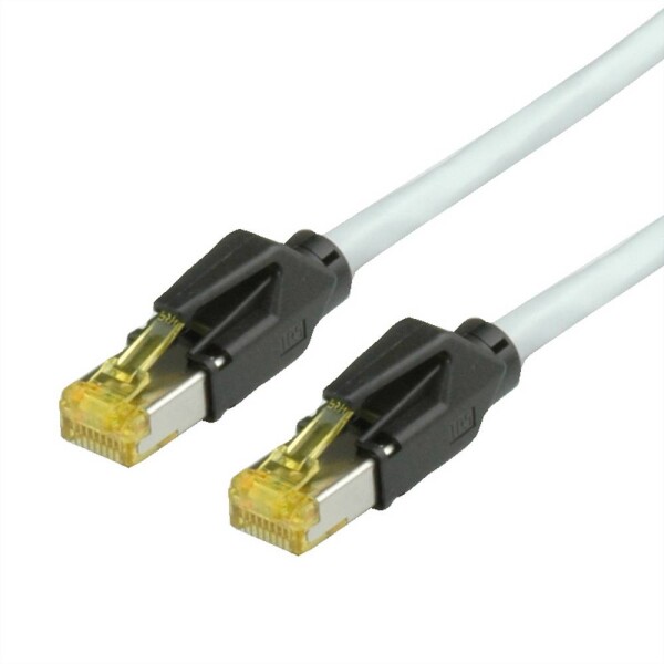 Secomp 21.05.9550 RJ45 síťové kabely, propojovací kabely CAT 6A S/FTP 5.00 m šedá dvoužilový stíněný, bez halogenů, samozhášecí 1 ks