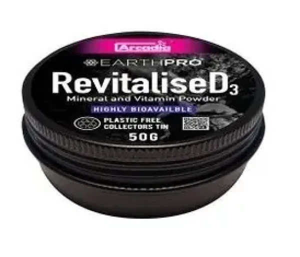 Arcadia EarthPro - RevitaliseD3 50g / Přírodní mix minerálů s přidanými vitamíny pro plazy (FP-RAREPV50)