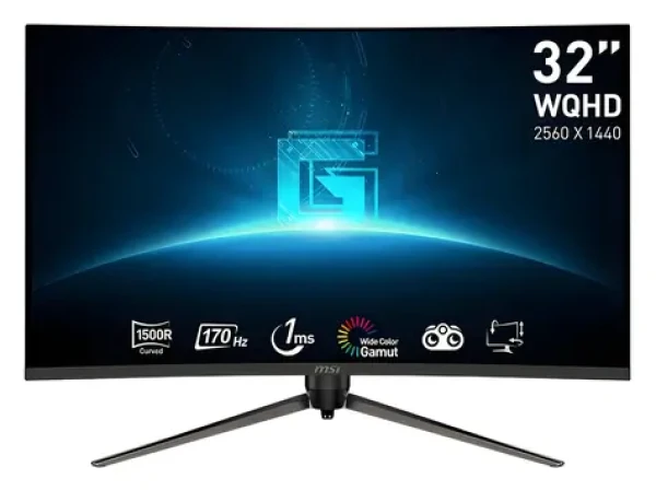 31,5" MSI G32CQ5P černá / Monitor / 2560 x 1440 / VA / 170Hz / 1ms / 1500R / DP+HDMI (G32CQ5P)