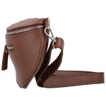 Trendy dámská kožená kabelko-ledvinka Arwel, hnědá