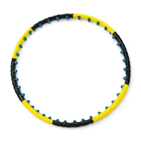 Wozinsky WHH-110 černá/žlutá / Masážní hula hoop / s nodulemi