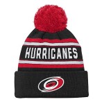 Outerstuff Dětská zimní čepice Carolina Hurricanes NHL Jacquard Cuffed Knit With Pom