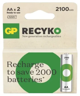 GP ReCyko AA (HR6) 2100mAh 2ks / Nabíjecí baterie / NiMH (1032222211)