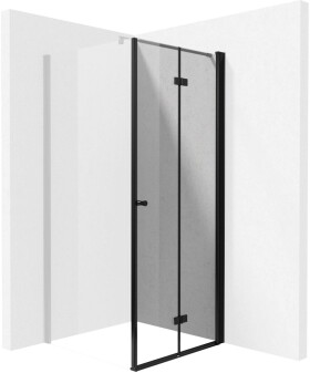 DEANTE - Kerria plus černá - Sprchové dveře bez stěnového profilu, systém Kerria Plus, 70 cm - skládací KTSXN47P