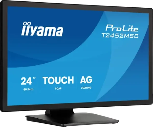 23.8" Iiyama ProLite T2452MSC-B2AG černá / Dotykový monitor / IPS / 1920x1080 / 120 Hz / 420 cd/m2 / HDMI+DP / repro (T2452MSC-B2AG)