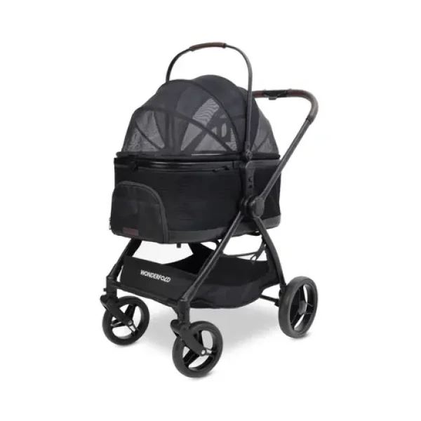Wonderfold Pet Kočárek P3 pro psy 2v1 do 22,7 kg (kočárek+přepravní taška) jet black (WFP3-BLK)