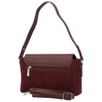 Módní dámská koženková kabelka na rameno Harper, vínová