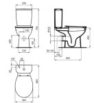 IDEAL STANDARD - Eurovit Splachovací nádržka, spodní napouštění, bílá T443101