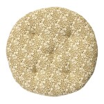 MADAM STOLTZ Kulatý podsedák Caramel Ø 45 cm, hnědá barva, textil