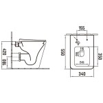 MEXEN - Cube mísa wc stojící Rimless včetně sedátka s slow slim, duroplast, bílá lesk 32924000