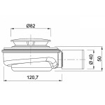KERRA - Sifon vaničkový Speed 2 fi 50mm nízký 5907726092454