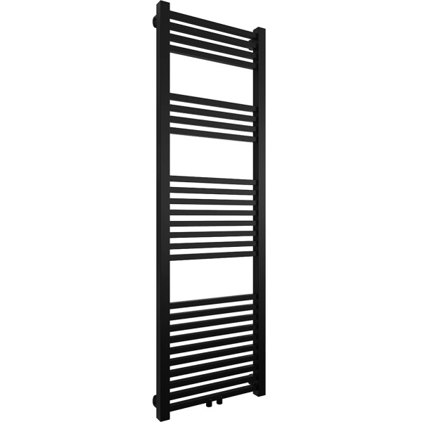 CERANO - Koupelnový radiátor Franko - středové připojení 50mm/boční - 514W - černá matná - 1600x500 mm CER-429649