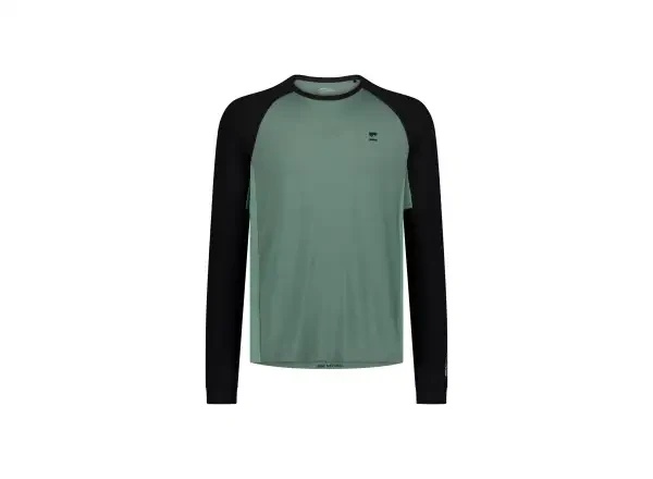 Mons Royale Tarn Merino pánské triko dlouhý rukáv Cypress / Black / Thyme vel. M