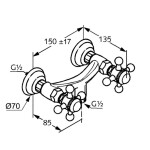 KLUDI - Adlon Sprchová baterie, zlatá 516104520