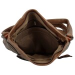 Trendy dámská koženková crossbody kabelka Nanya, khaki