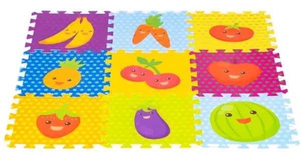ECOTOYS Pěnové podlahové puzzle Ovoce