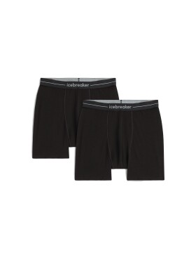 Pánské merino boxerky ICEBREAKER Mens 150 Anatomica Boxers 2 Pack, Black velikost: M