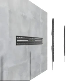 Nástěnný držák TV bez regulace černá / Držák TV / fixní / 43-100” / VESA max. 900x600 mm / nosnost 75 kg (WM-100F-01)