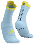 Běžecké ponožky Compressport Pro Racing Socks v4.0 Ultralight Run High - Cashmere Blue/Maize Velikost: T4