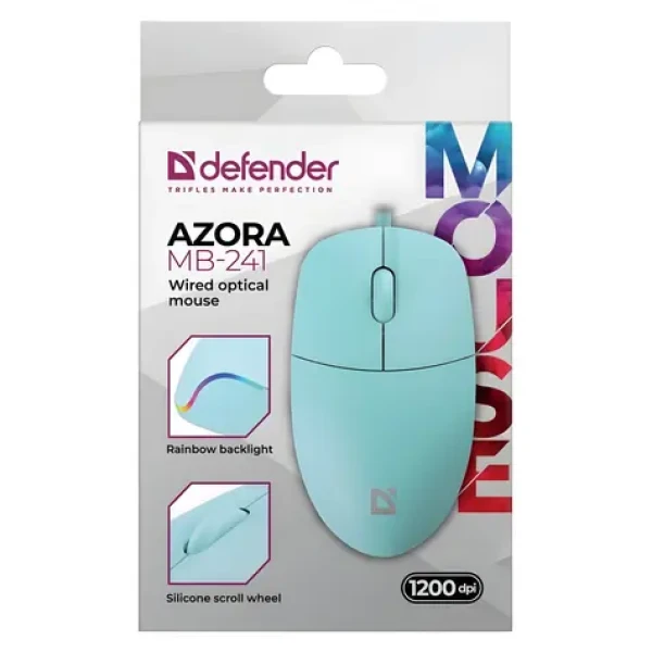 Defender Azora MB-241 mátová / Drátová optická myš / 1200 DPI / 2 tlačítka / USB (52243)