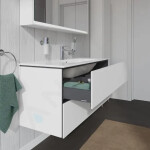 DURAVIT - L-Cube Umyvadlová skříňka 550x1220x481 mm, 2 zásuvky, bílá mat LC624301818