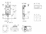 GEBERIT - Kombifix Set předstěnové instalace, klozetu a sedátka Ideal Standard Tesi, tlačítka Sigma30, Aquablade, SoftClose, bílá/lesklý chrom 110.302.00.5 NU5