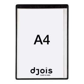 Djois ochranný magnetický rámeček s kapsou, A4, otevřený shora, černý, 5 ks