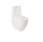 KLUDI - Resa D WC kombi mísa, vario odpad, Rimless, SpiralFlush, lesklá bílá 24WCB0543