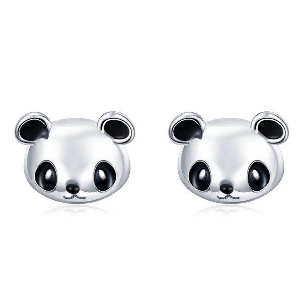Elenys stříbrné náušnice Roztomilý panda