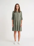 HOSH Dámské košilové šaty Spirit khaki Velikost: XXL/3XL