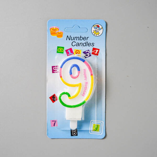 Dortová svíčka duhová č.9