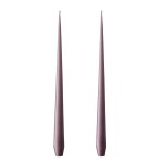 Ester & erik Svíčka Taper 32 cm – 42 Muted Mauve – set 2 ks, fialová barva, vosk
