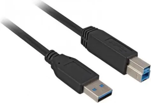 Sharkoon USB-A - USB-B černý / Kabel USB 3.0 / 3 m / 5 Gbit/s (4044951015658)