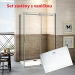 H K - Sprchový kout DIAMOND 150x70 L/P varianta včetně sprchové vaničky z litého mramoru SE-DIAMOND15070/SE-THOR-15070