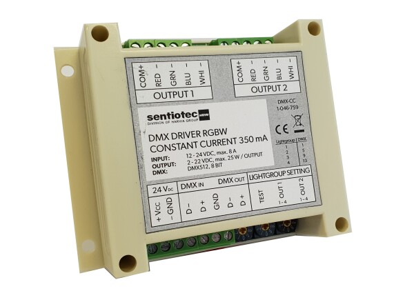 Řídící jednotka SENTIOTEC DMX CV k RGBW LED trubicovému osvětlení, 2x75W CFSSTC647L