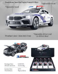 Auto policejní na setrvačník s efekty 15 cm